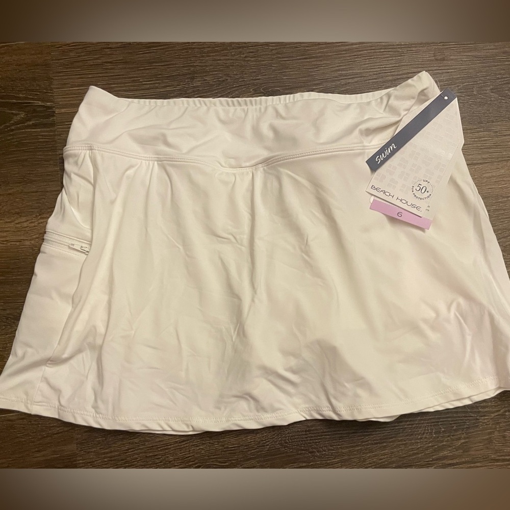 Beach House White UPF 50+ Swimwear Skort